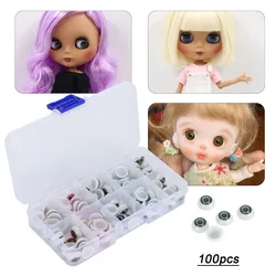 Ojos para peluches de plástico semicirculares de colores
