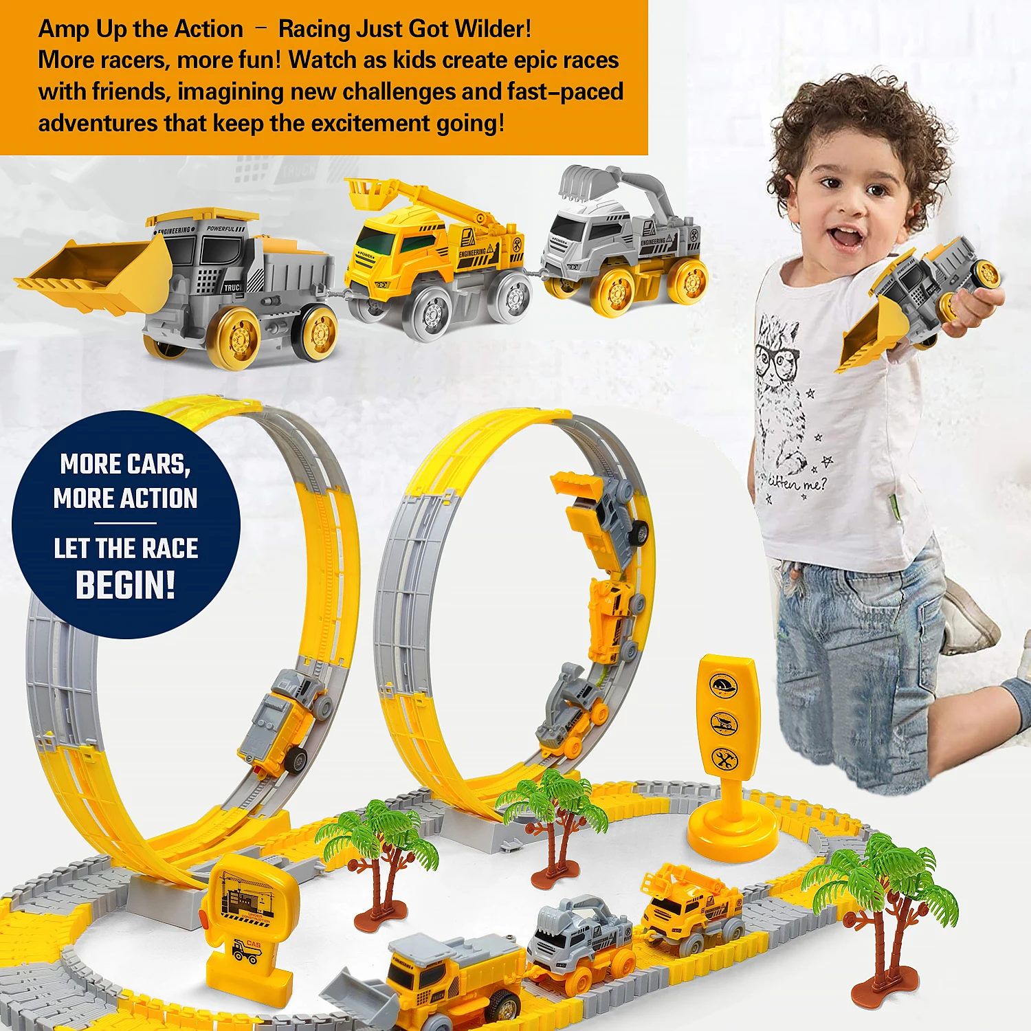 Coche ferroviario de ingeniería para niños - Tren educativo unisex - imagen 2