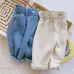 Vaqueros de cintura alta para niños y niñas - otoño/primavera 9m-4a