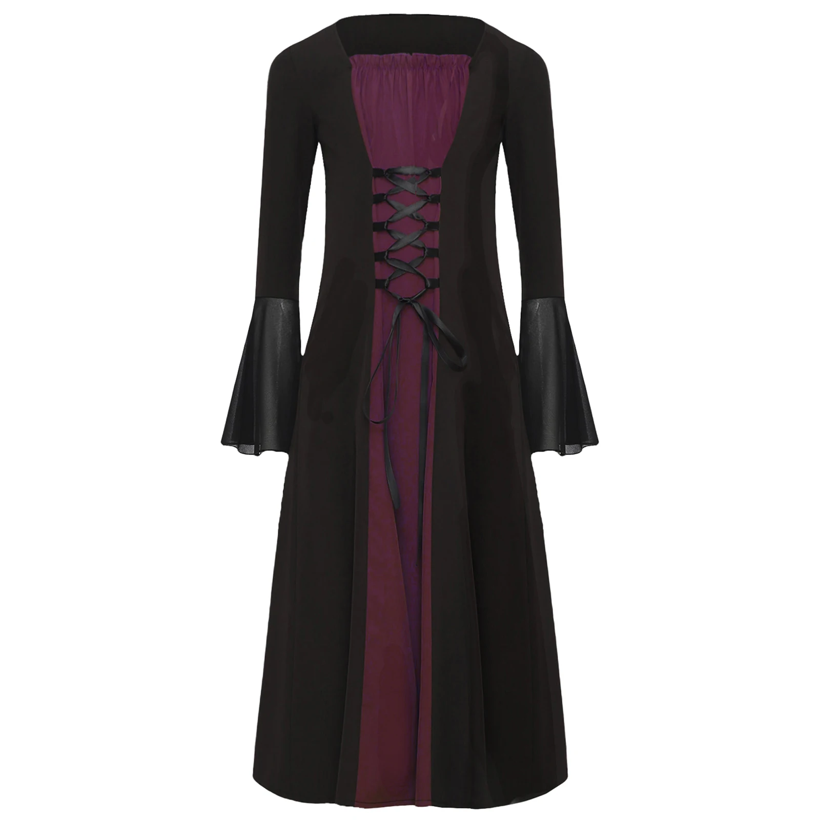 Vestido de princesa medieval vintage de manga larga con cordones - imagen 4