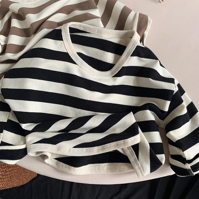 Camiseta rayas algodón manga larga niños - imagen 4