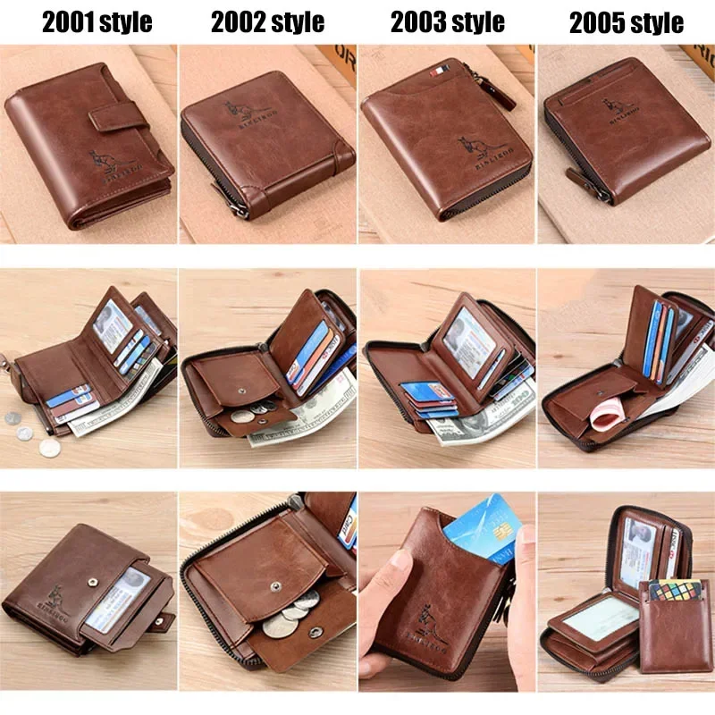 Cartera de cuero genuino con RFID para hombre y cremallera portátil - imagen 5