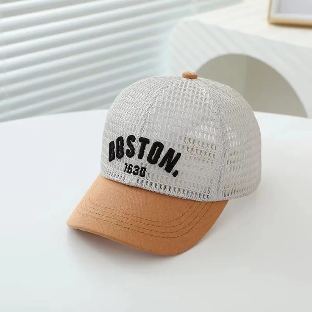 Gorra de béisbol de malla transpirable para bebé con visera solar - imagen 5