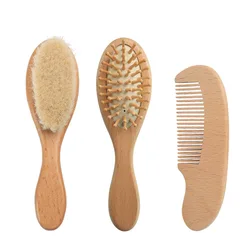 Cepillo de madera para bebé – Peine suave para recién nacido