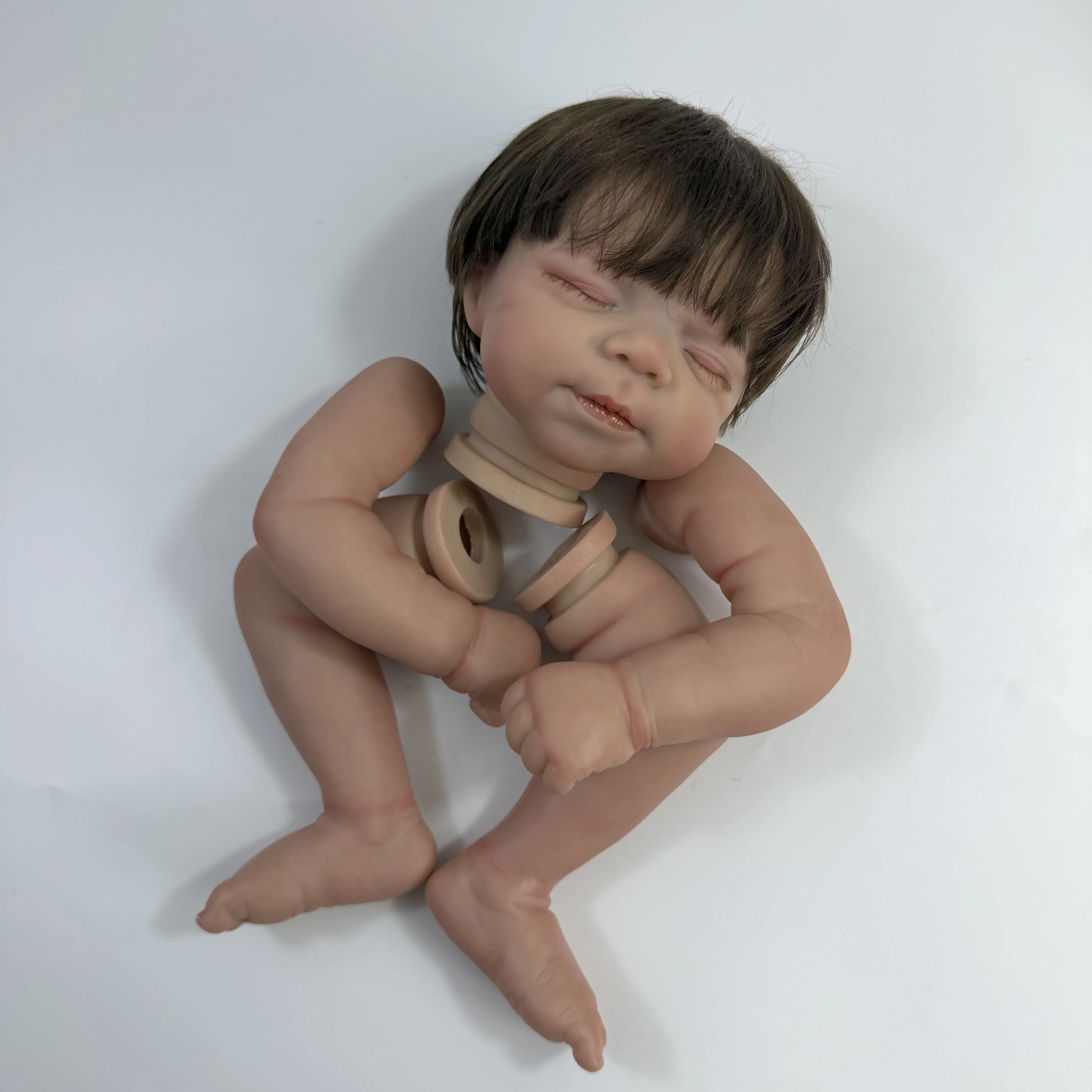 Muñeco realista de vinilo con cabello en molde artesanal Pascale - imagen 2