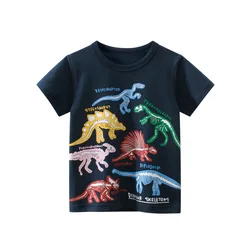 Camiseta de bebé estampada de verano manga corta infantil para niño