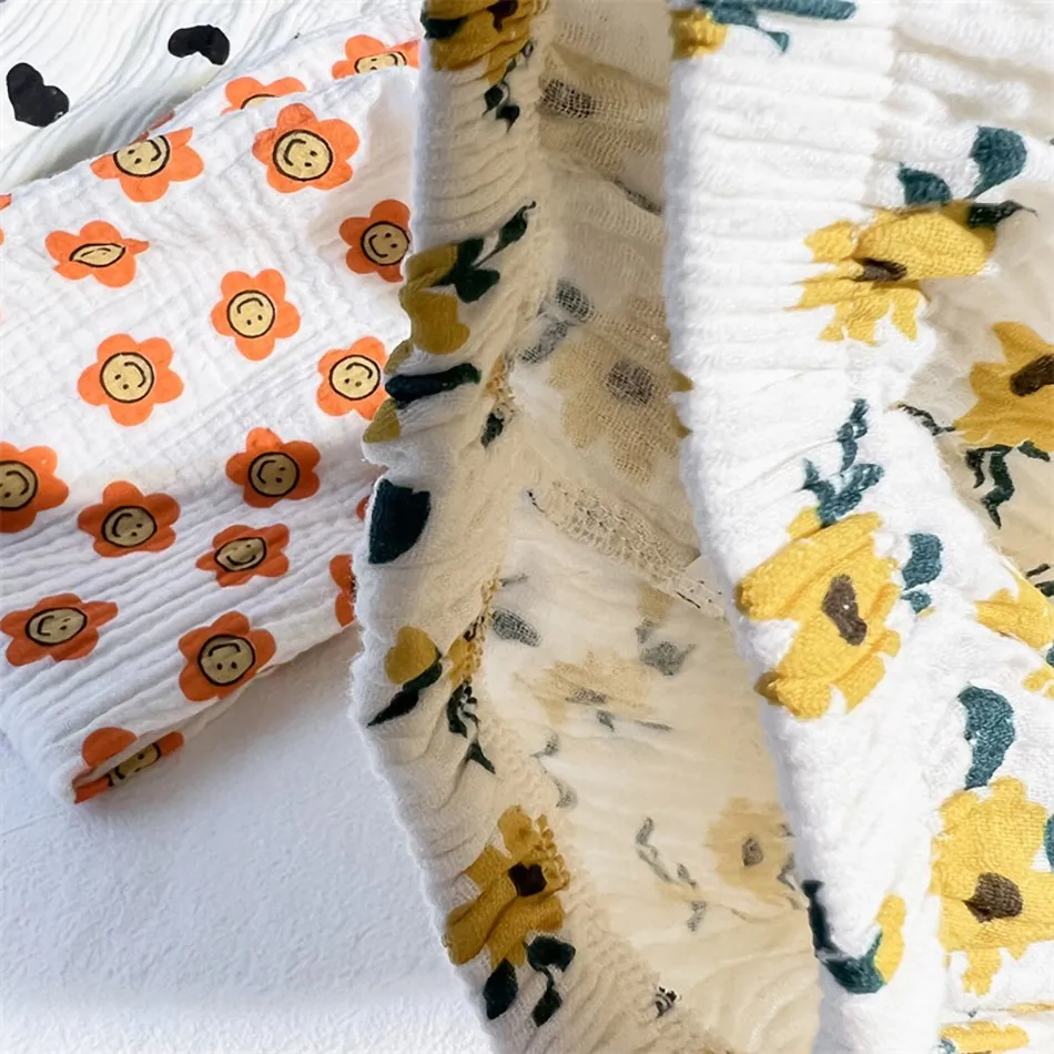 Pantalones de bebé de muselina estampada con cintura elástica - imagen 5