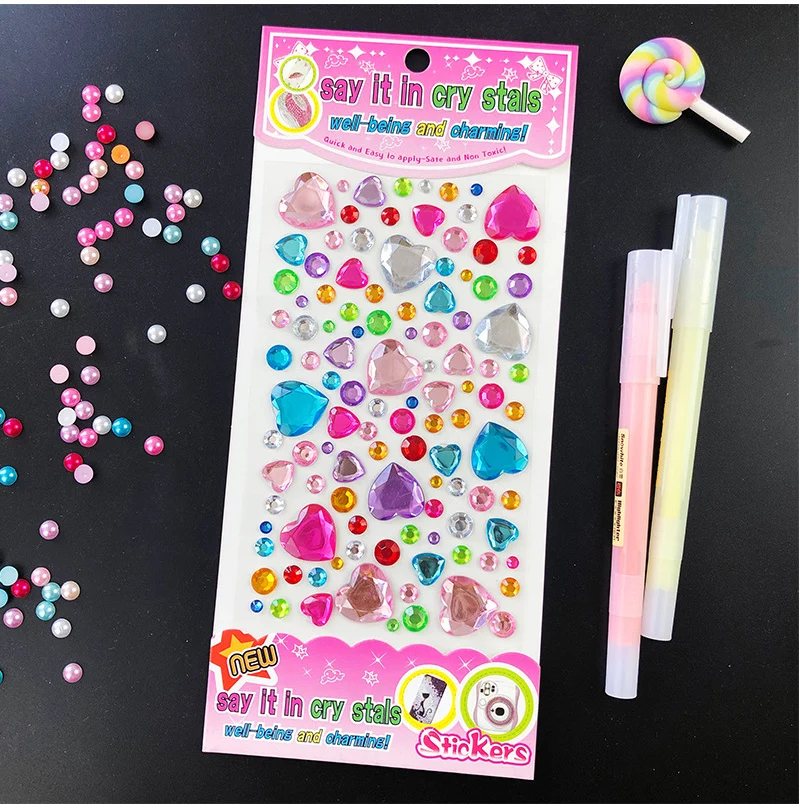 Pegatinas 3D de diamantes infantiles – Decoración brillante para álbum - imagen 4