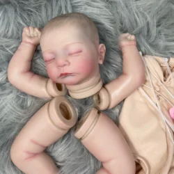 MRB muñeca reborn KAI de vinilo pintada a mano, bebé durmiendo