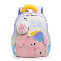Mochila infantil ligera de nailon con arcoíris para preescolar