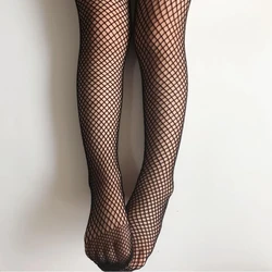 Medias de rejilla de verano para niñas – Estilo malla negro