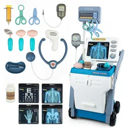 Kit médico de juguete para juego de imitación con carrito y rayos X