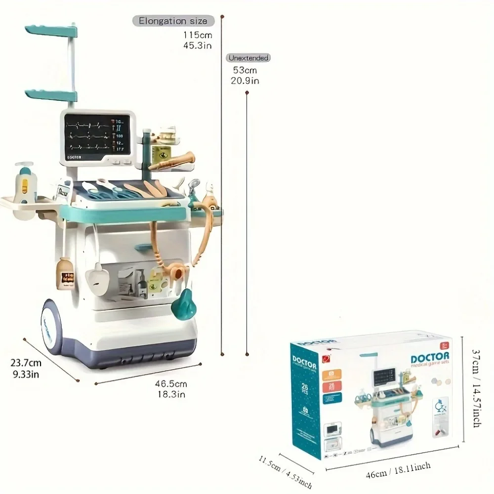 Kit médico infantil con estetoscopio – Juego de simulación para niños - imagen 2