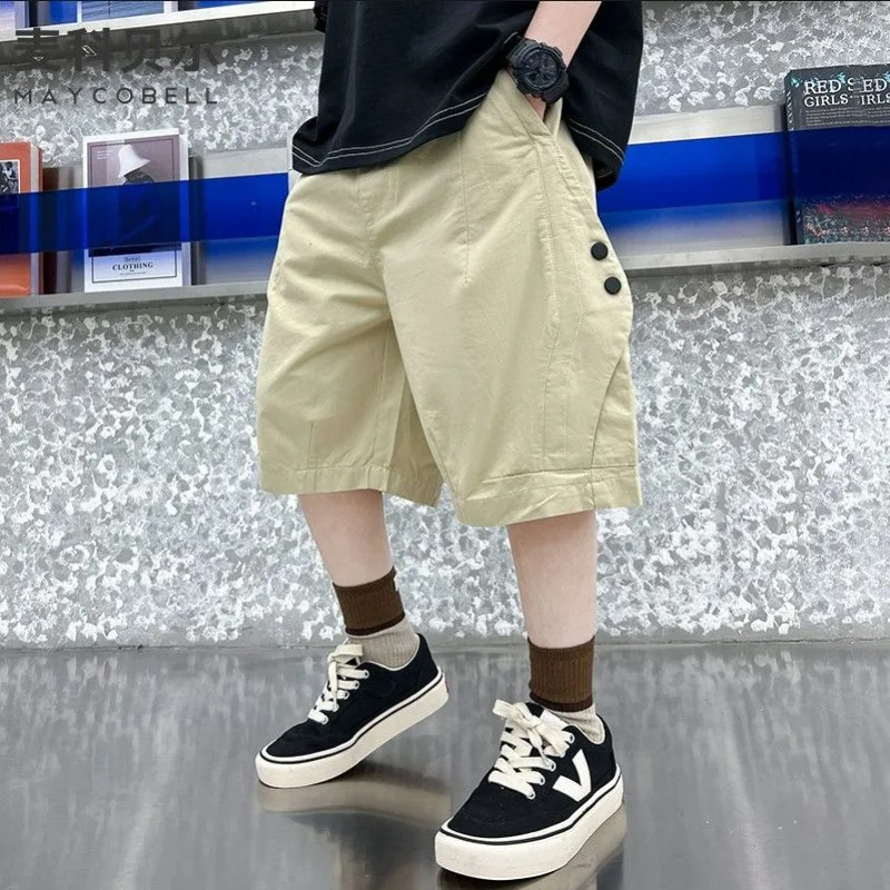 Pantalones cortos de algodón para adolescentes – holgados y lisos - imagen 5