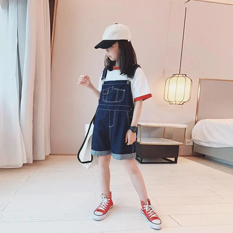 Mono vaquero de verano para niña de pierna ancha - imagen 5