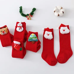 Calcetines navideños 3D con dibujos animados para niños