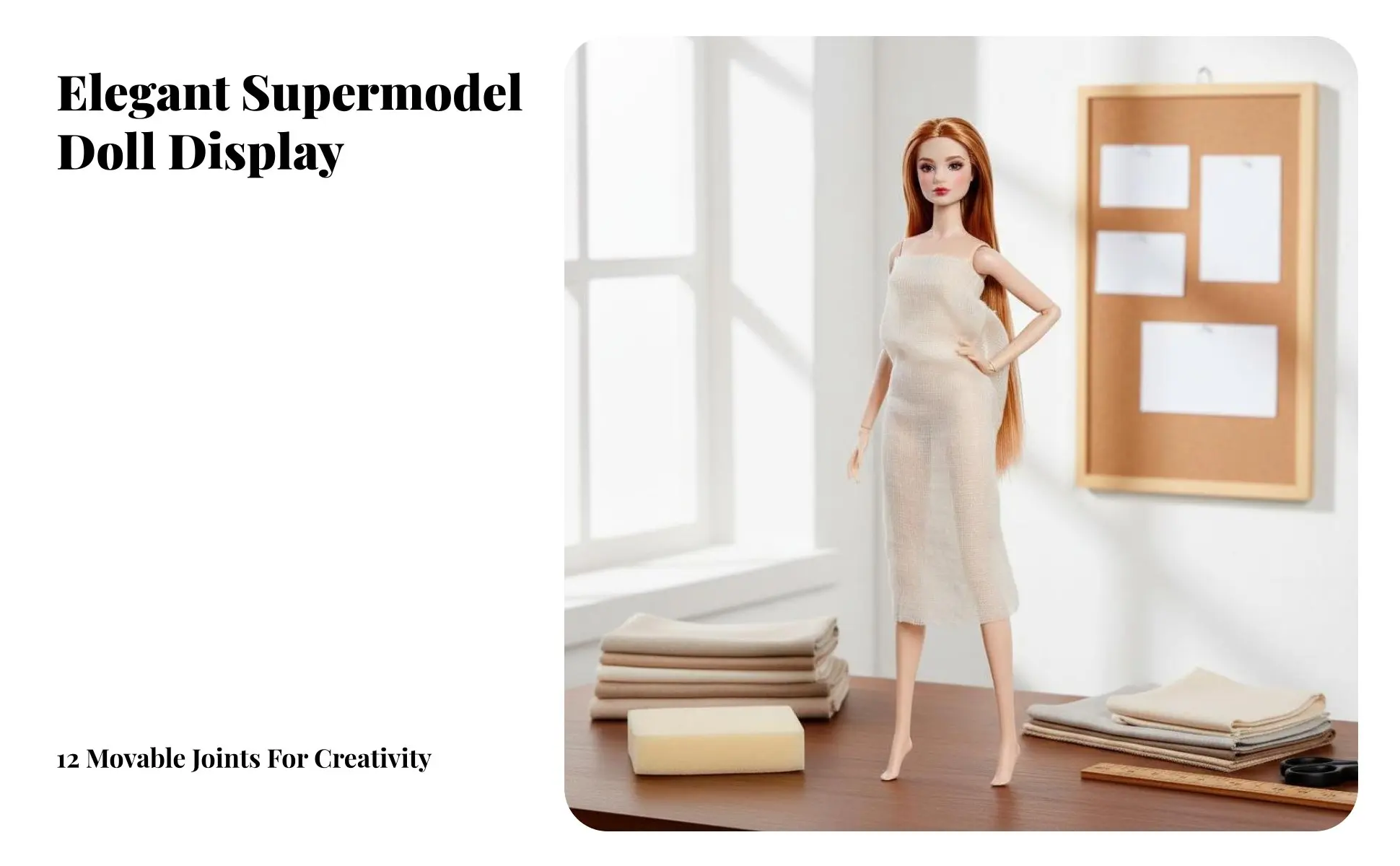 Muñeca supermodelo articulada personalizable de 32 cm