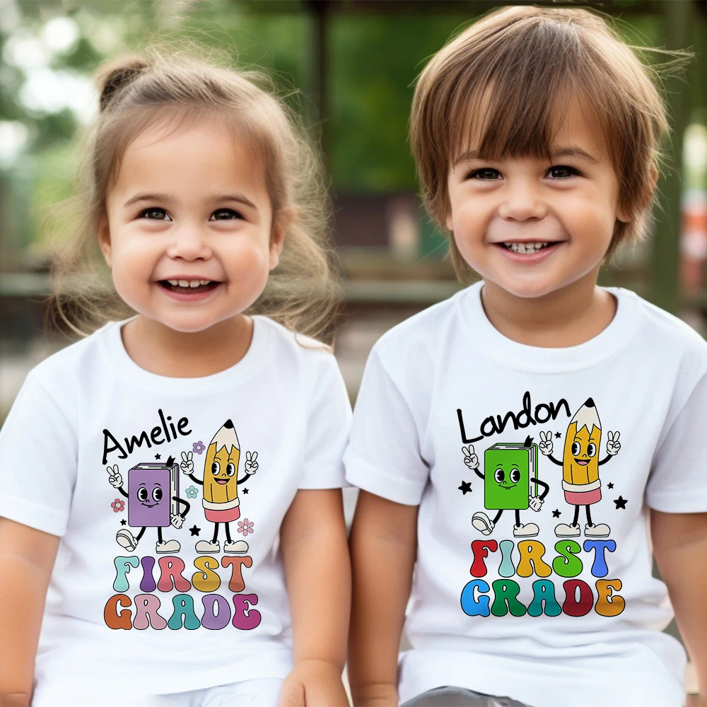 Camiseta personalizada escolar primer curso de primaria con nombre - imagen 2