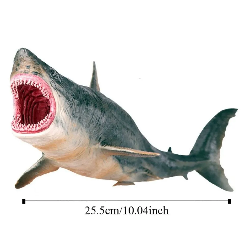 Figura tiburón plástico realista para decoración marina infantil - imagen 4