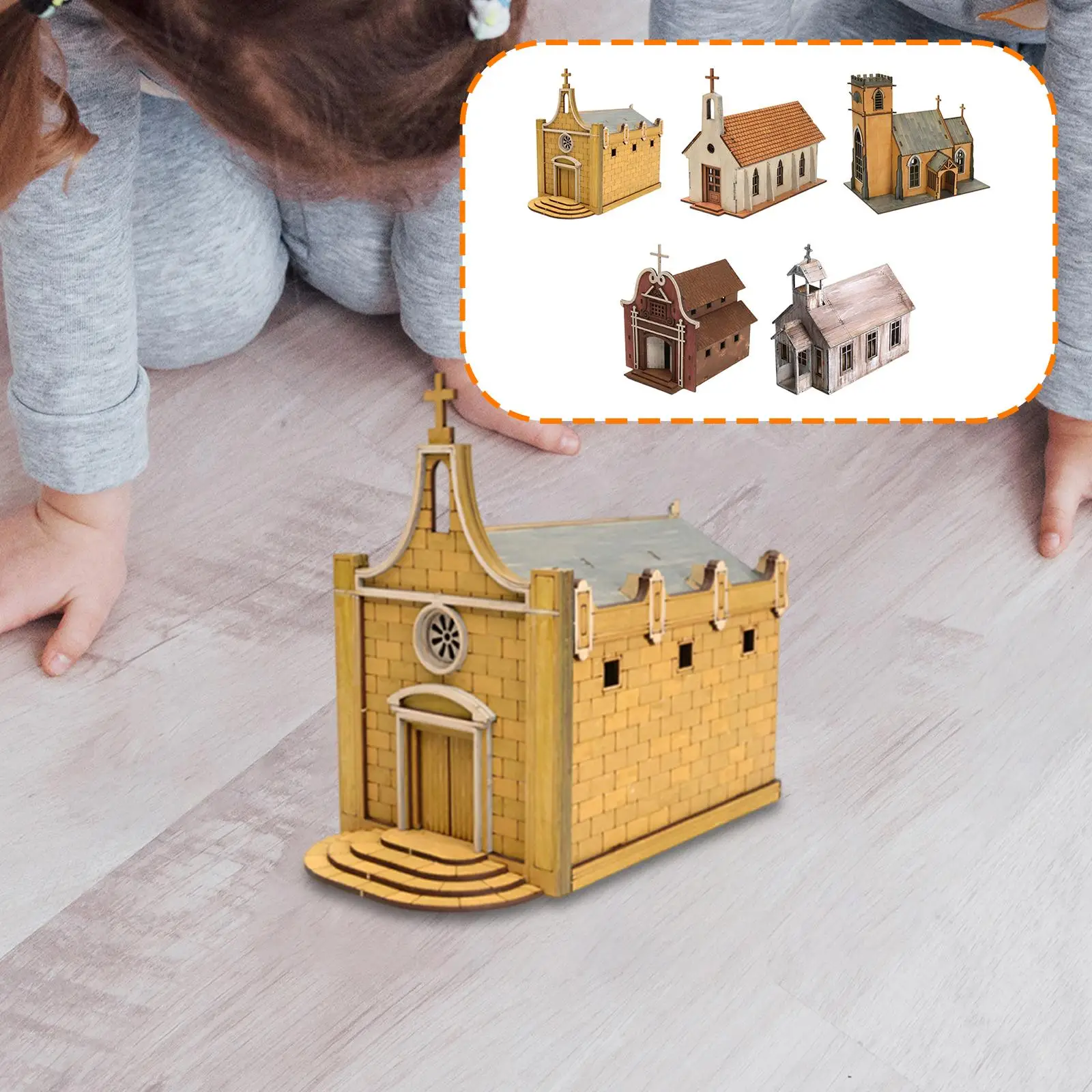 Maqueta arquitectura en madera para mesa de arena sin ensamblar - imagen 3