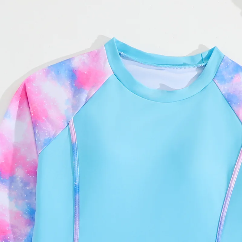 Traje de baño infantil estilo surf con manga larga y shorts para niño - imagen 2