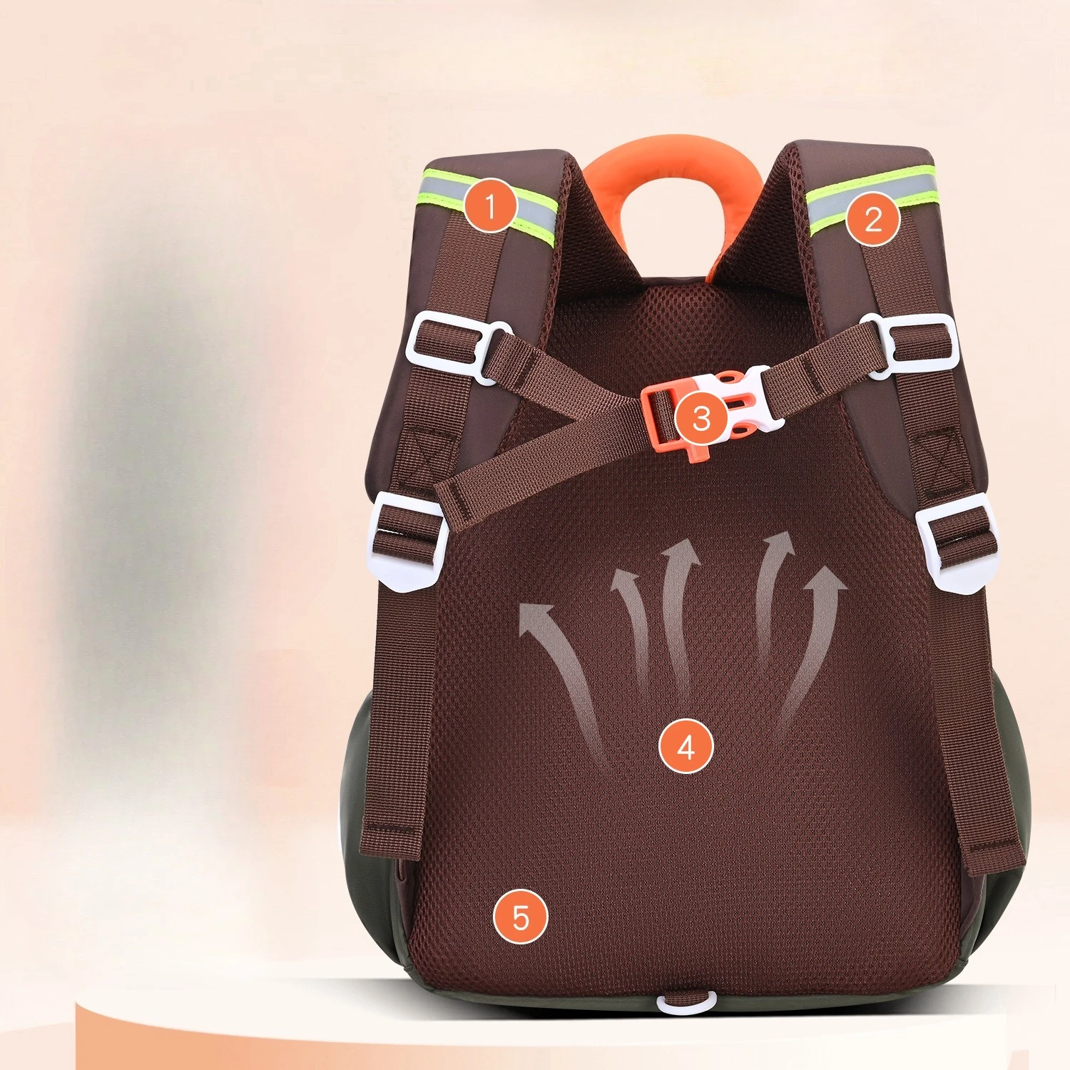 Mochila guardería infantil con dibujos animados ligera y ajustable - imagen 5