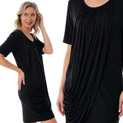 Vestido de lactancia manga corta suave veraniego hasta rodilla