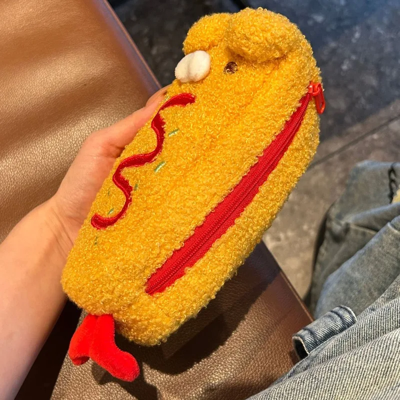 Estuche de pluma de peluche perro con camarones fritos japoneses - imagen 4