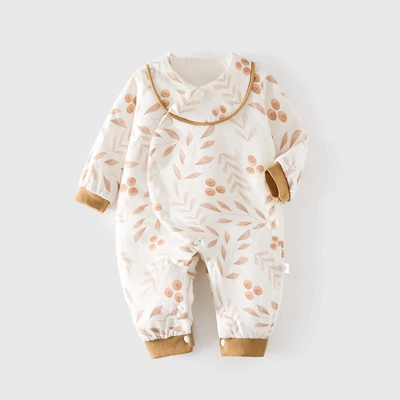 Pichi floral de invierno para bebé niña – Algodón suave - imagen 4