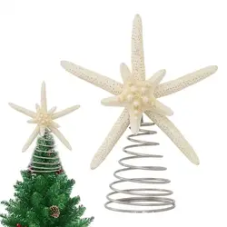 Adorno navideño estrella de mar artesanal en hierro para árbol