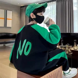 Conjunto deportivo de sudadera y pantalón suelto de otoño