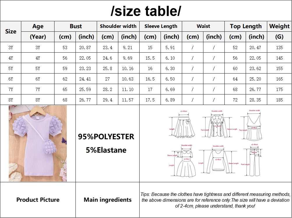 Vista frontal del vestido midi ajustado de manga corta para niña