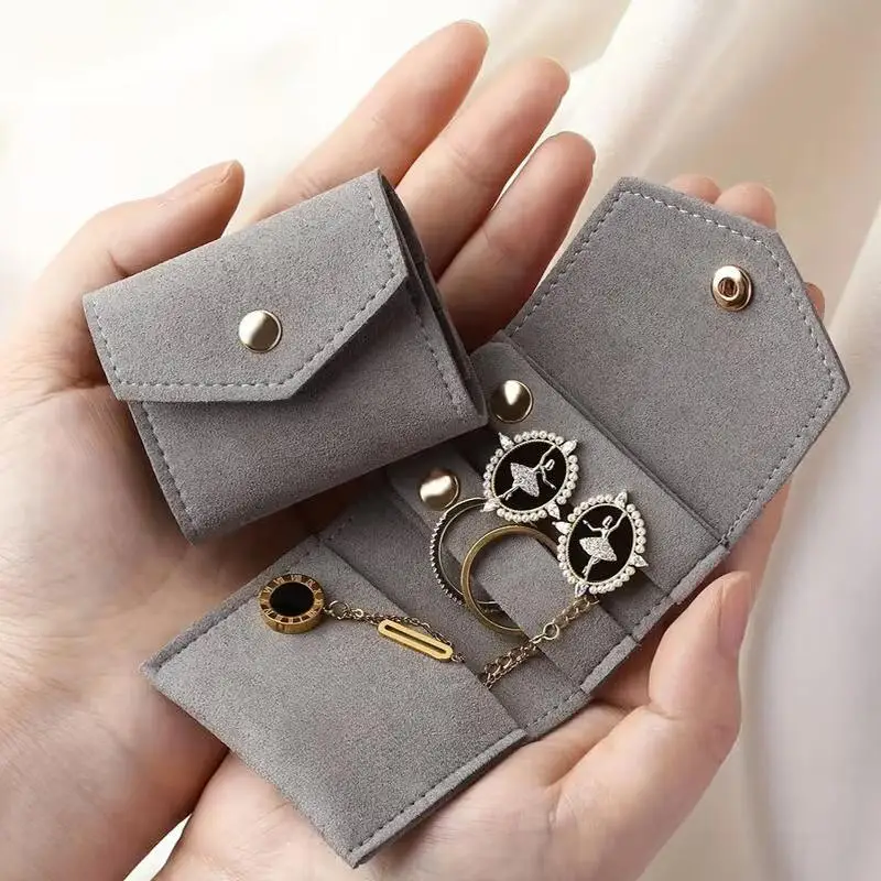 Organizador de joyas viaje terciopelo enrollable lujo