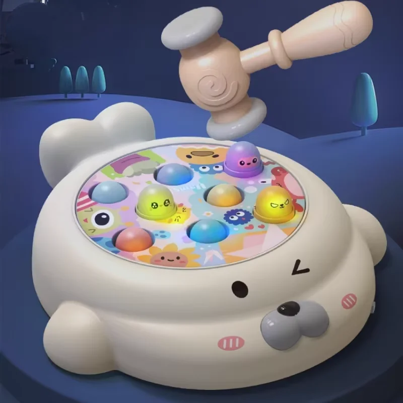 Martillo Montessori con luces y tablero de animales para bebés - imagen 4