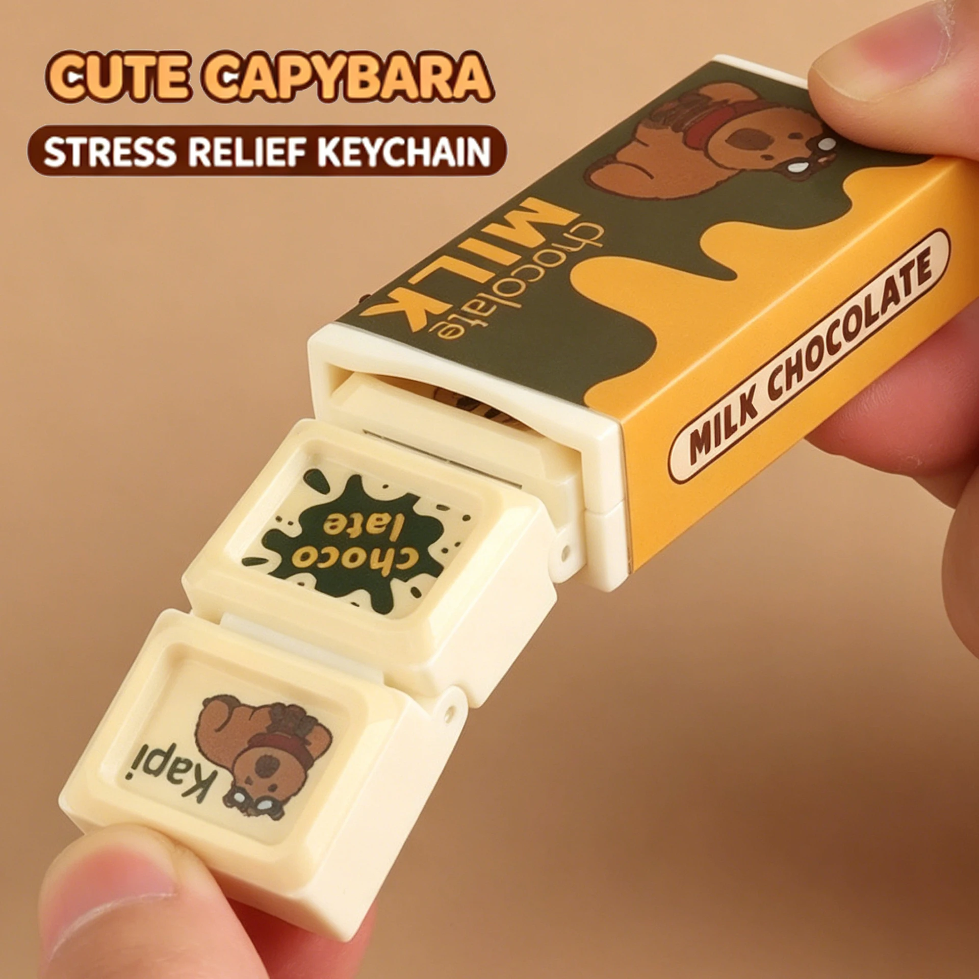 Llavero sensorial de chocolate flexible antiestrés para niños - imagen 3