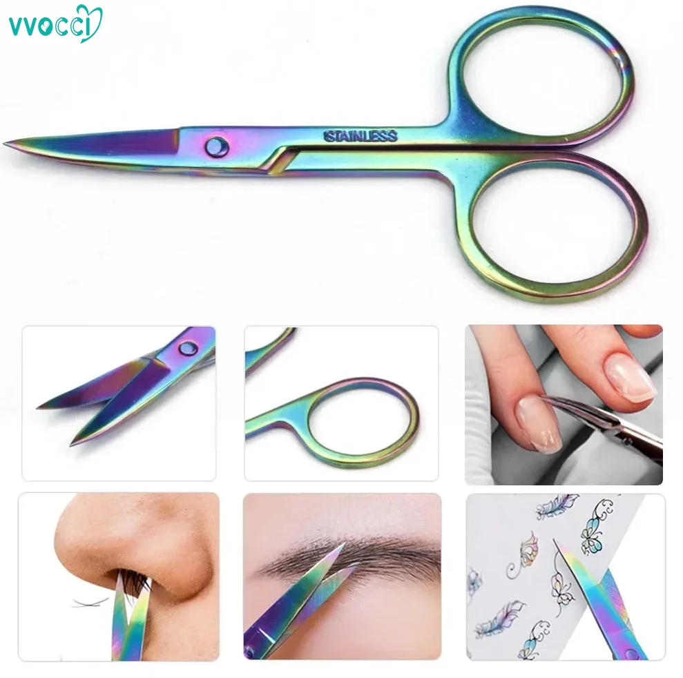 Tijeras para cutículas de acero inoxidable curvas, uso profesional - imagen 5