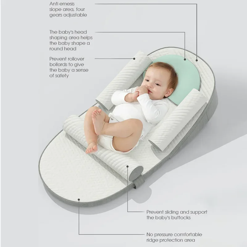 Almohada de lactancia antisaliva ajustable para recién nacido - imagen 3