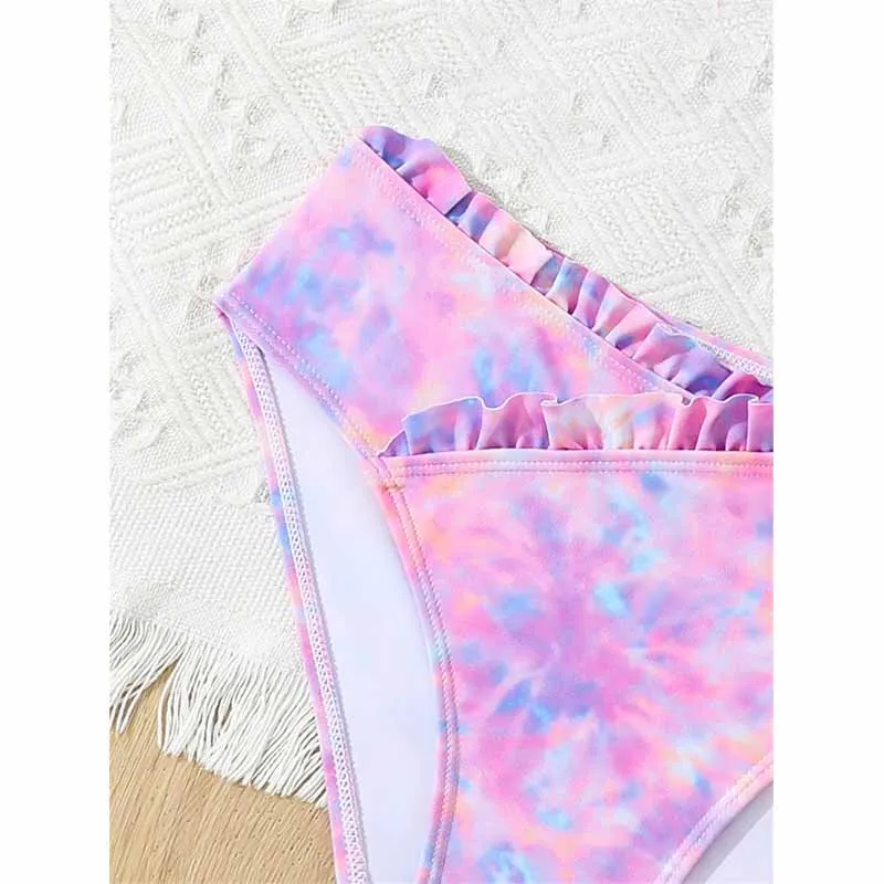Bikini estampado tie dye para niña – Bañador verano - imagen 4