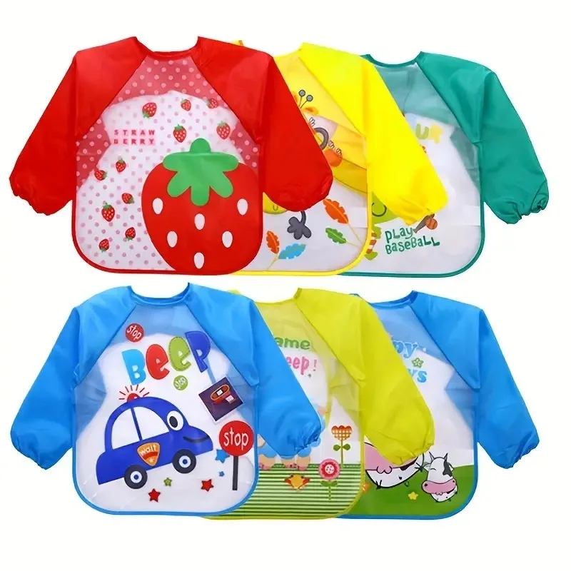 Babero impermeable de manga larga para bebé y niño - imagen 3