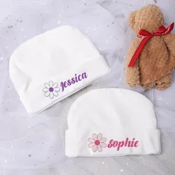 Gorro de recién nacido con monograma personalizado, a prueba viento