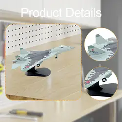 Avión de juguete metálico con soporte decorativo para escritorio