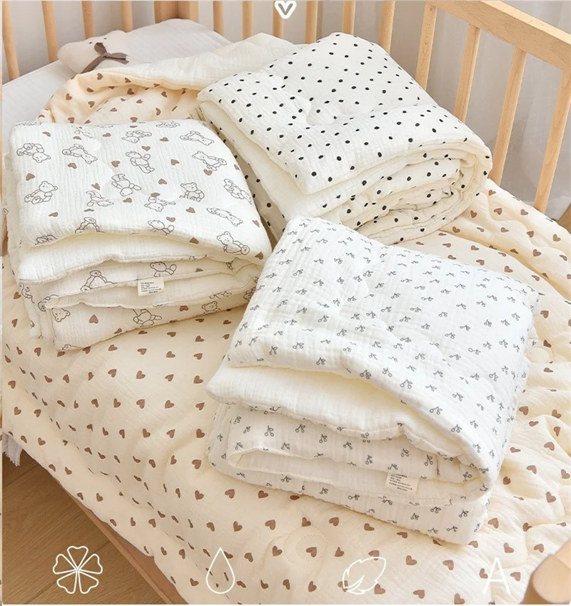 Manta de algodón tejida para bebé, estilo unisex