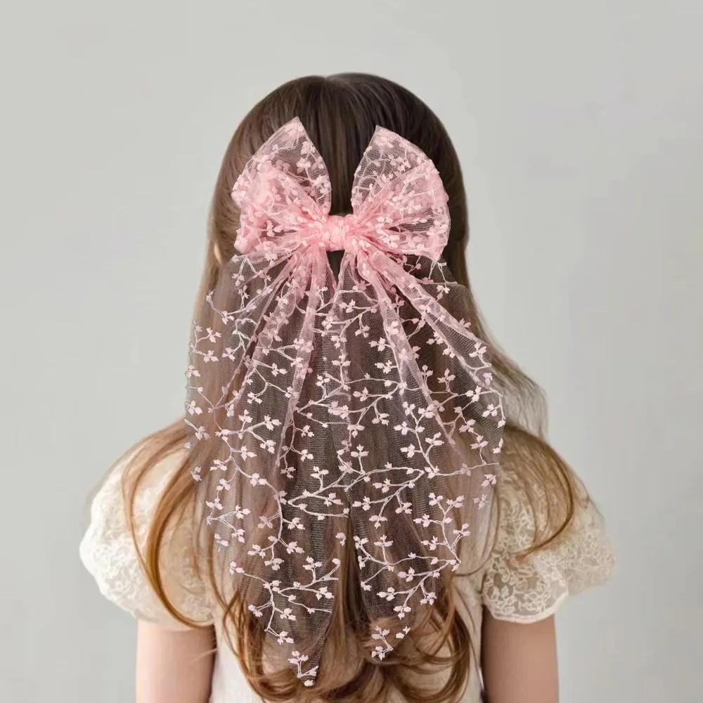 Pinza para el pelo de niña con lazo de encaje grande - imagen 3