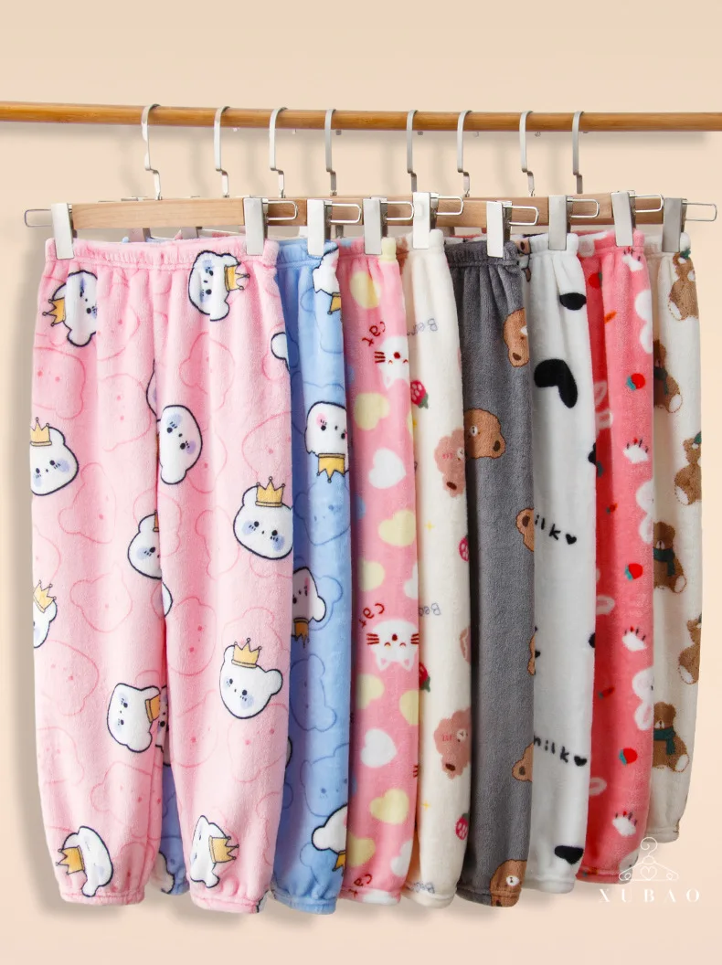 Pantalones de franela cálidos para niños