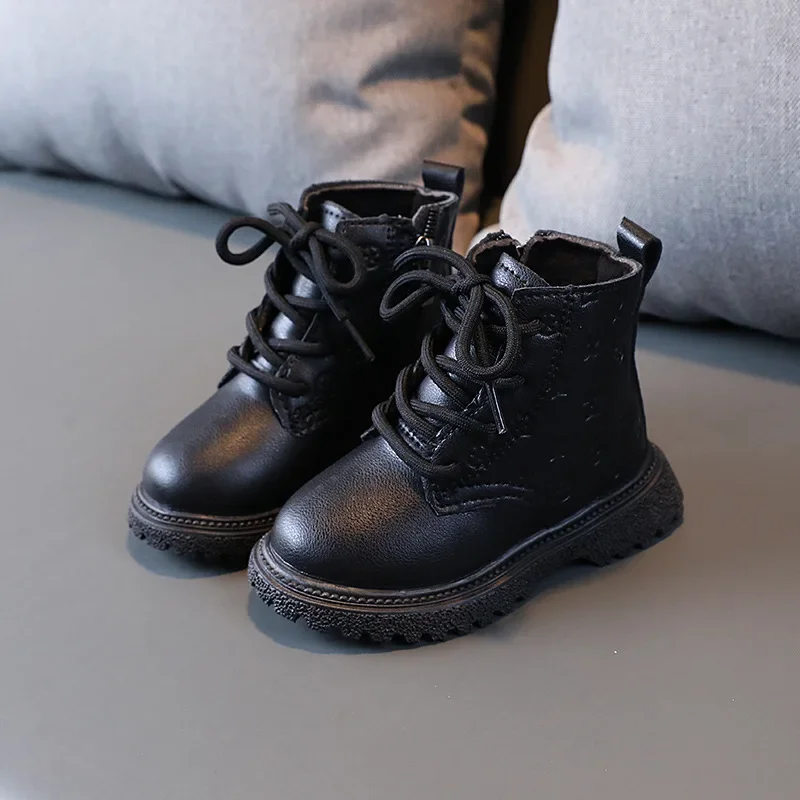Botas altas de cuero unisex, botines cálidos para invierno - imagen 4