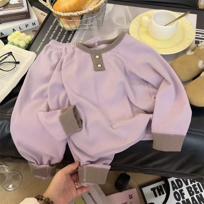 Pijama térmico infantil manga larga holgado para otoño - imagen 2