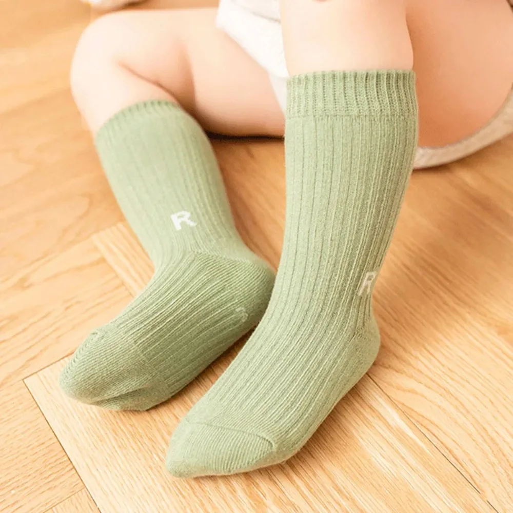 Calcetines cortos de algodón para niños – estilo coreano, color liso - imagen 4