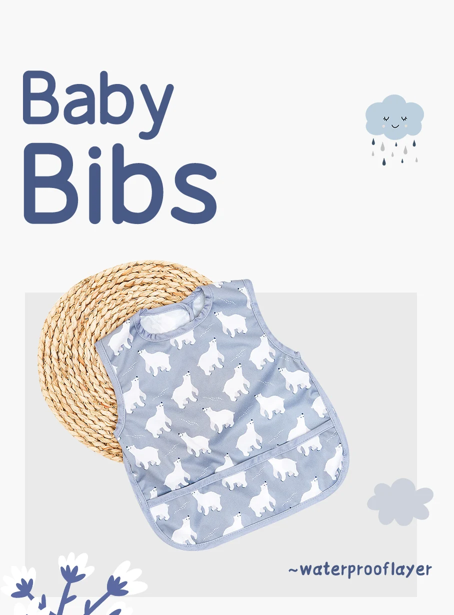 Babero impermeable con estampado de moda
