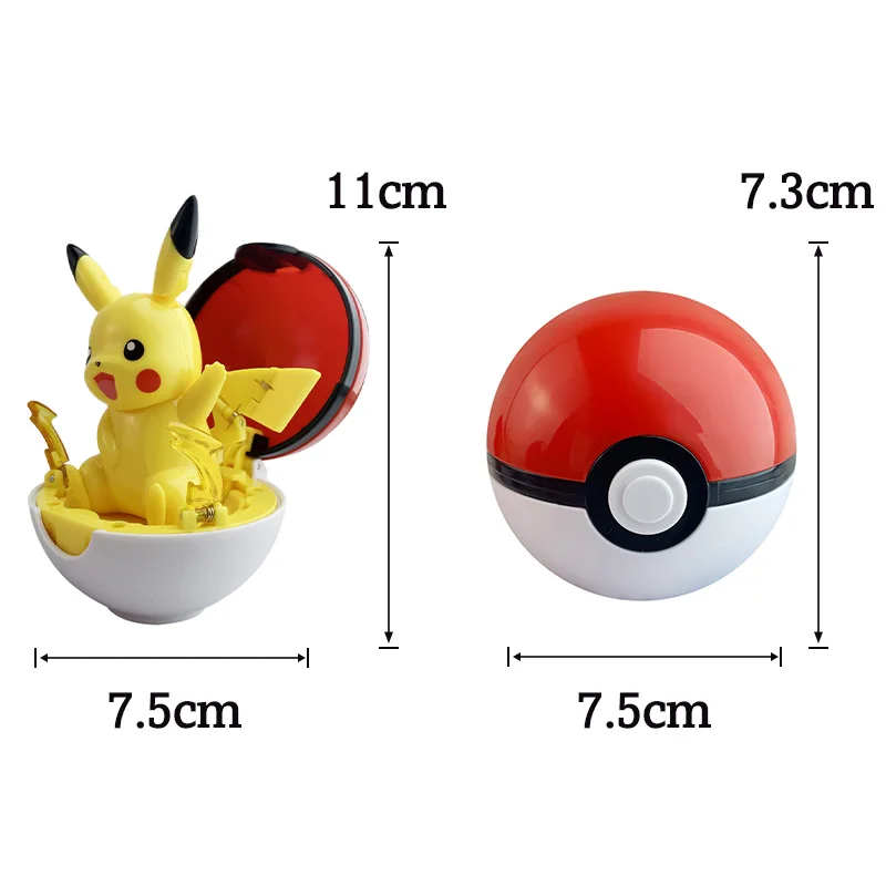 Juego de figuras Pokémon con Poké Ball para niños