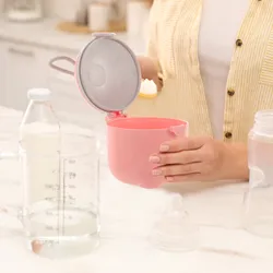 Porta leche en polvo hermético portátil para viajes de gran capacidad